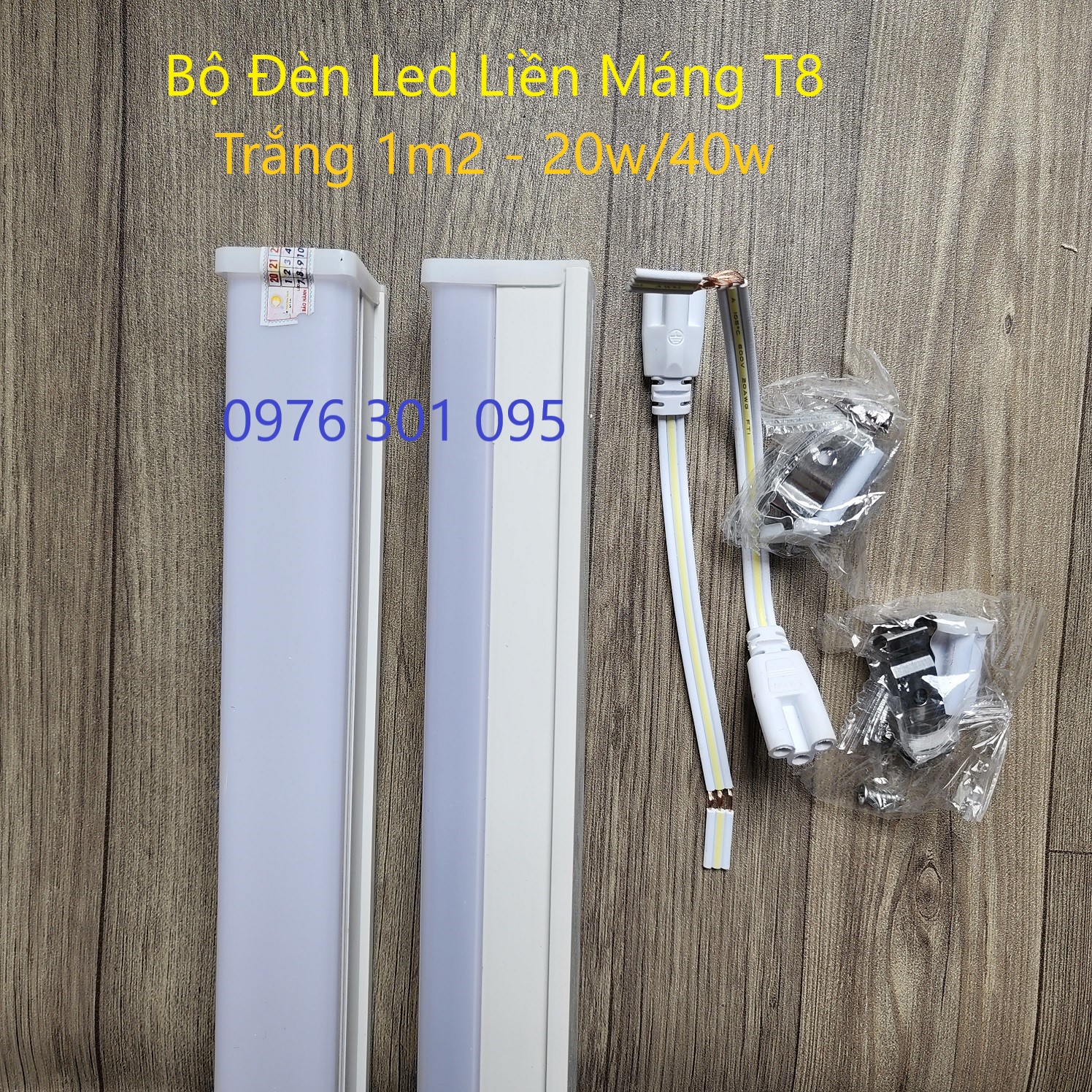 Đèn led liền máng 1m2 t8 trắng 20w/40w