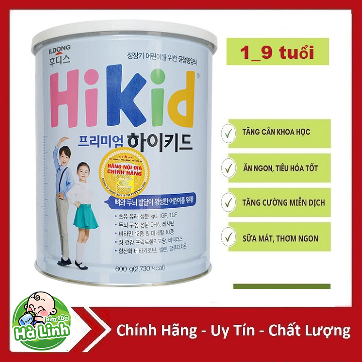 Sữa Hikid Vani, Socola, Premium 600g (Date 2026)