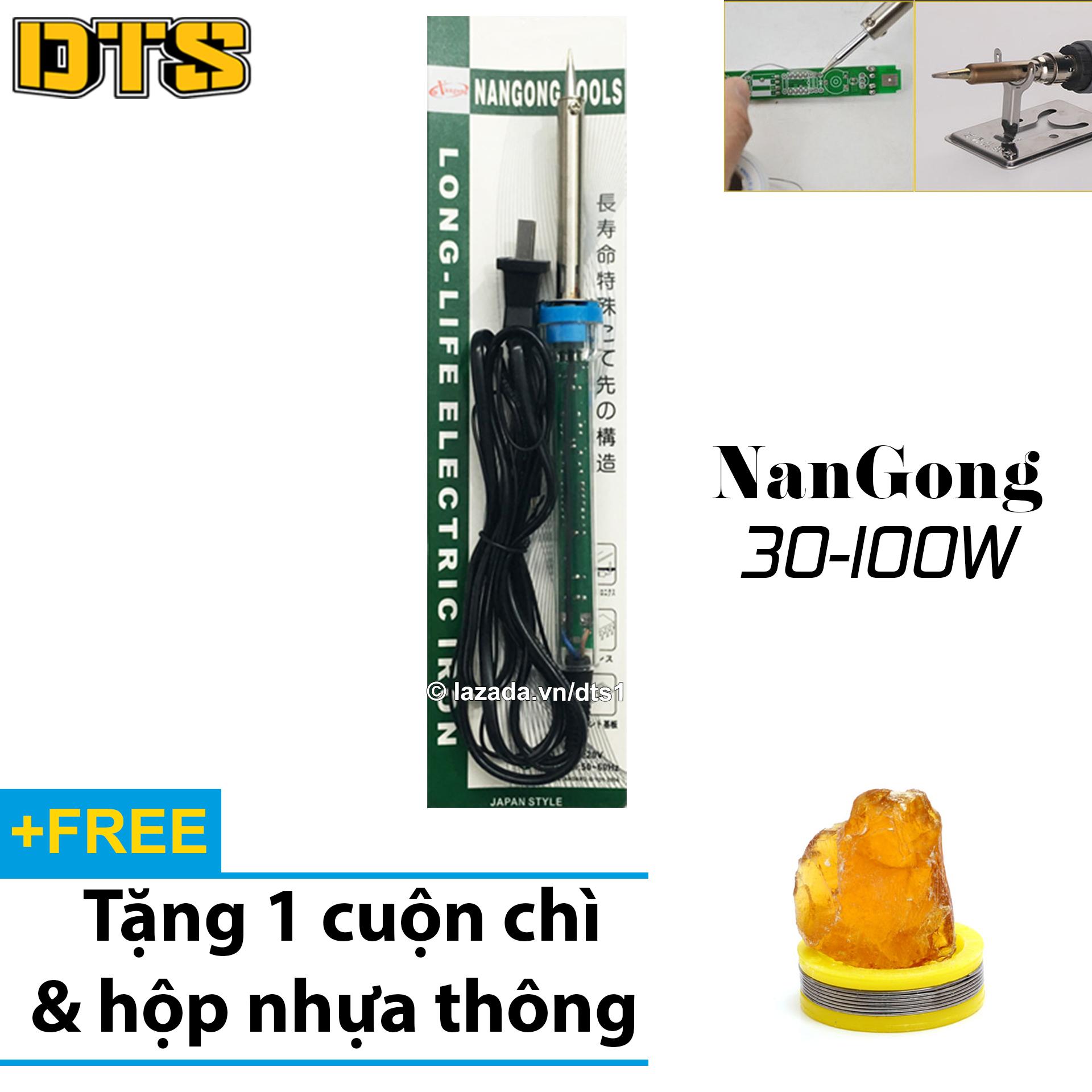 Mỏ hàn chì điều chỉnh nhiệt độ - Mỏ hàn thiếc 30-100W NanGong JAPAN STYLE - Lên nhiệt nhanh - Chỉnh nhiệt 200~450 độ C - Mối hàn đẹp - Tặng 1 cuộn thiếc & 1 hộp nhựa thông - Bảo hành 3 tháng (Công ty)