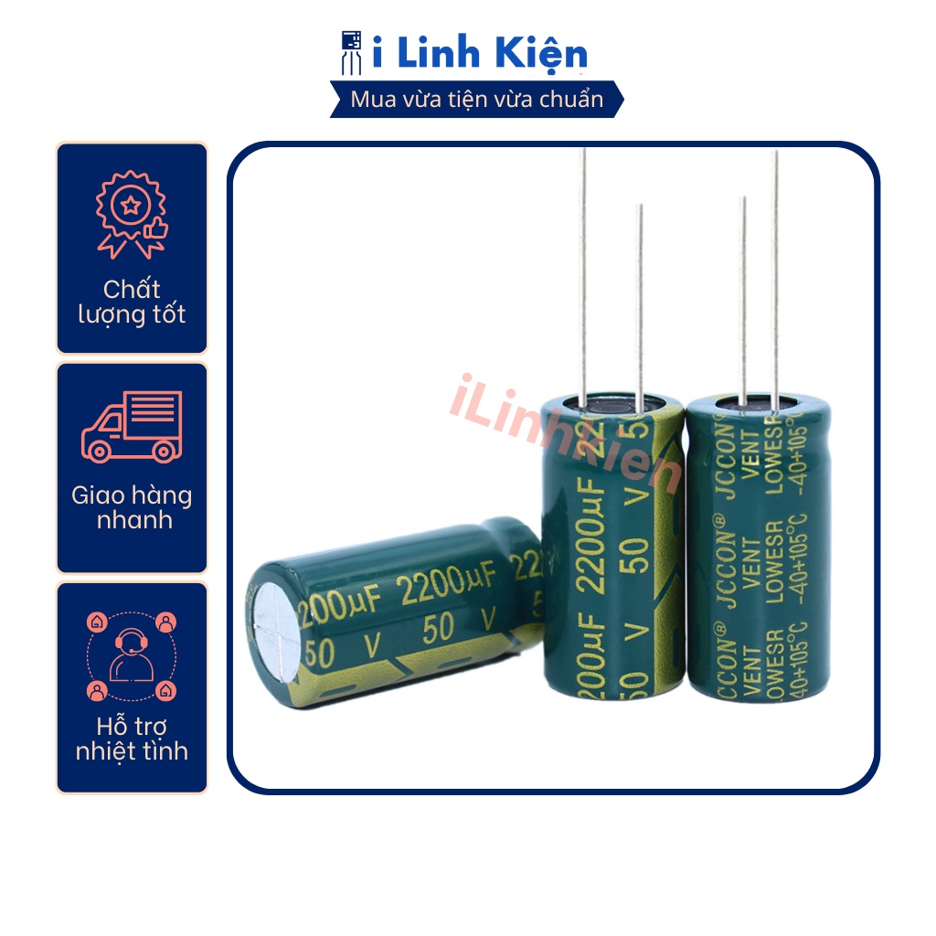 Tụ hoá 50v 2200uf chính hãng jcon