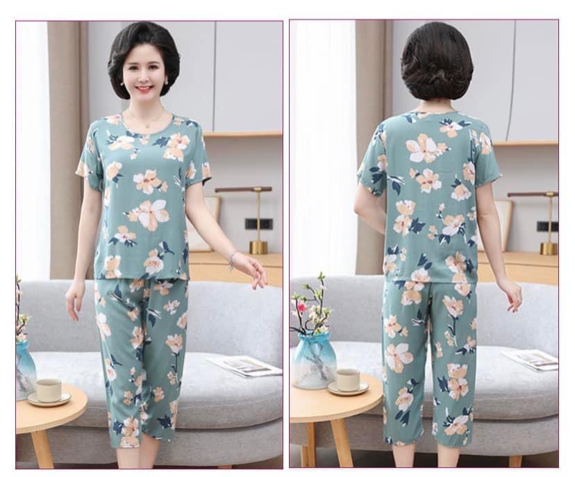 Bộ quần áo mặc nhà trung niên cho mẹ