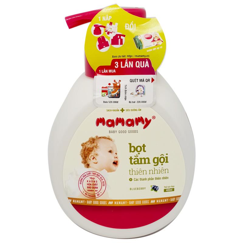 Bọt Tắm Gội Thiên Nhiên Mamamy Raspberry ( 400ml)