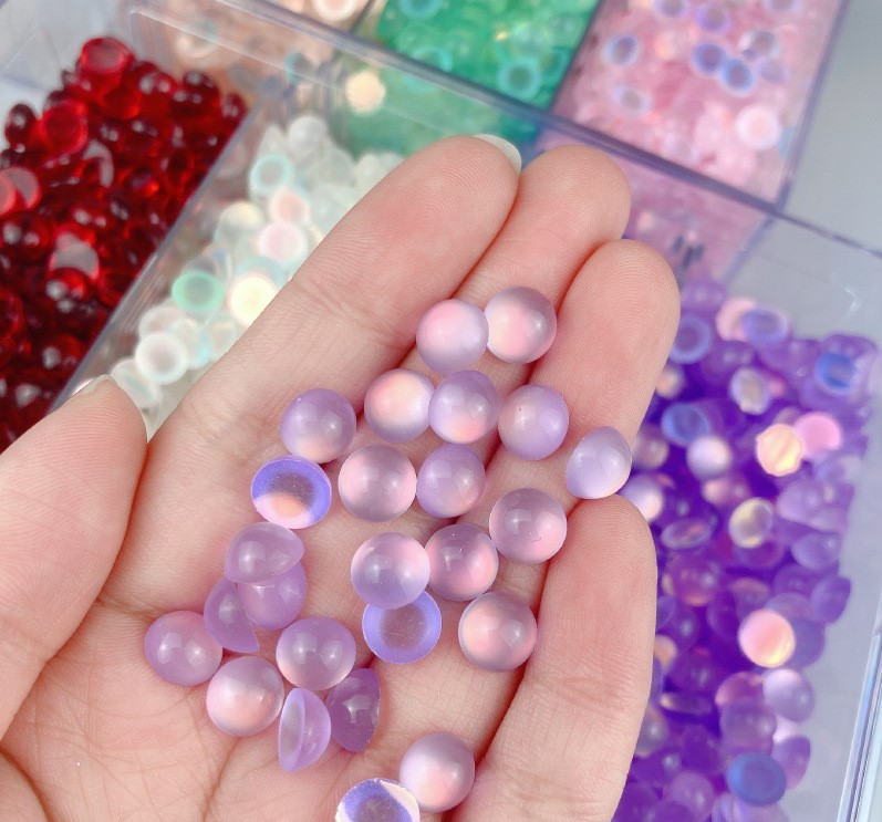 Mắt giả đá mắt mèo nhiều màu sắc (10 mắt)