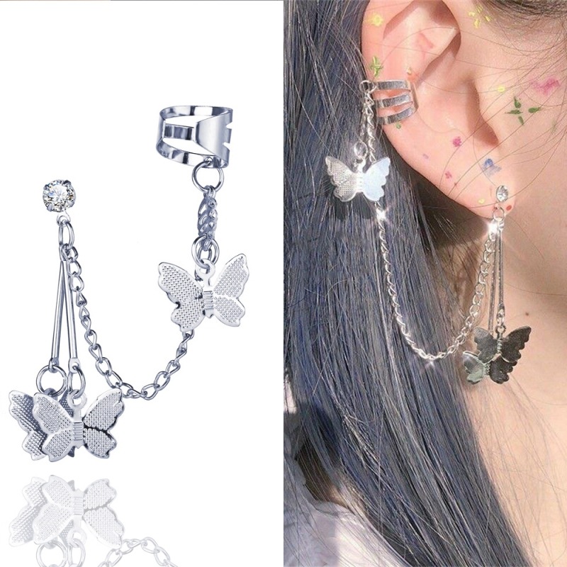 Khuyên Tai  1 Cái Bướm Bay Trong Gió Phong Cách Hàn KTBUOMFAIRLY13