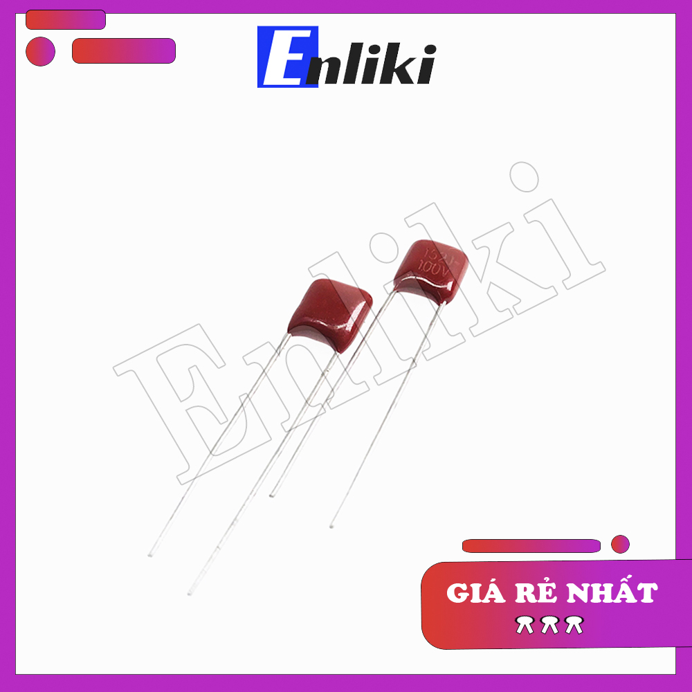 2 Chiếc Tụ 1.5nF CBB 152J 100V 5mm