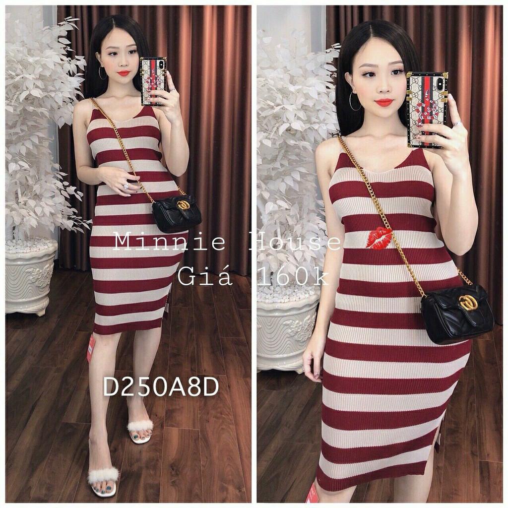 đầm len sọc dây cao cấp
