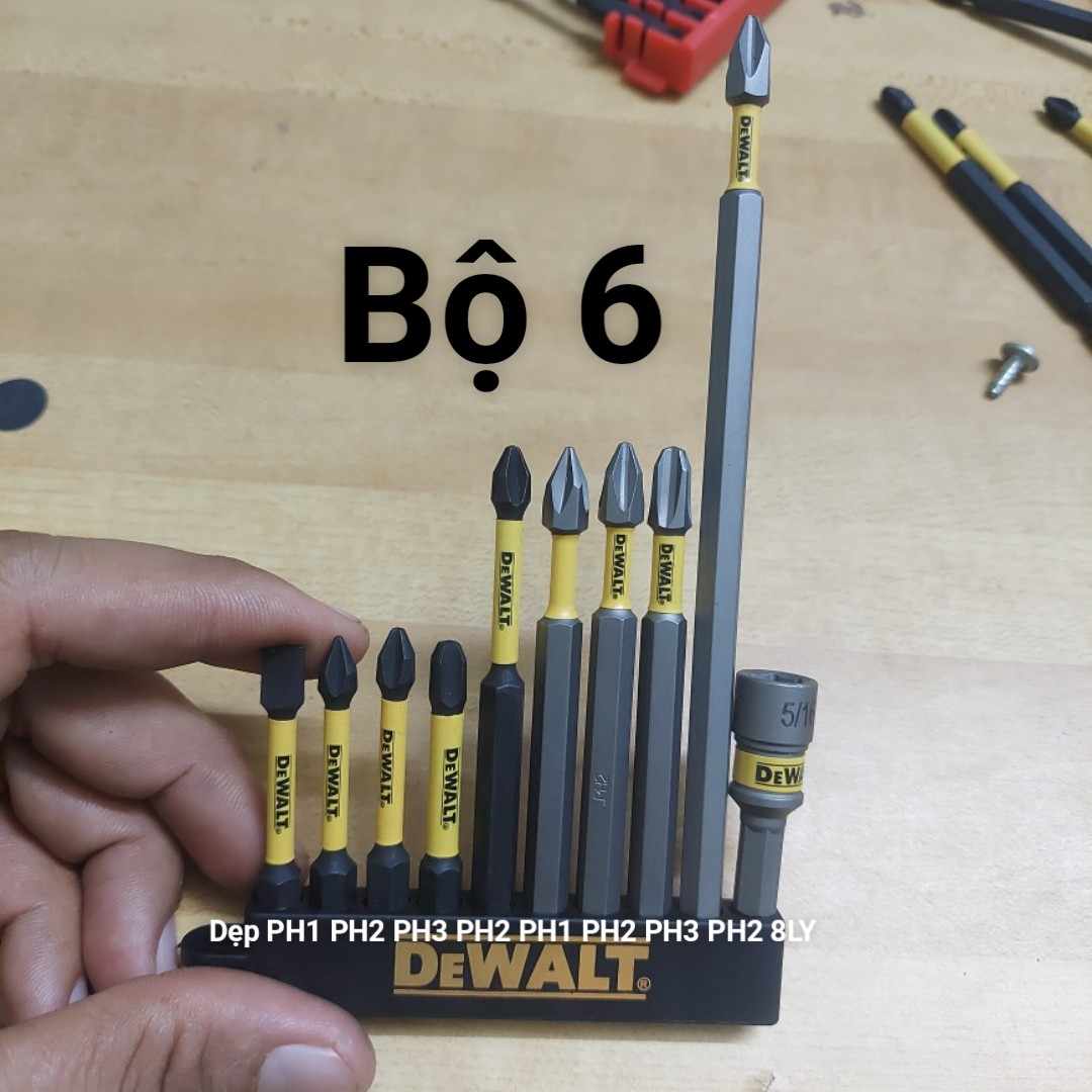 Bộ mũi vít đầu vít Dewalt có các đầu vít thông dụng