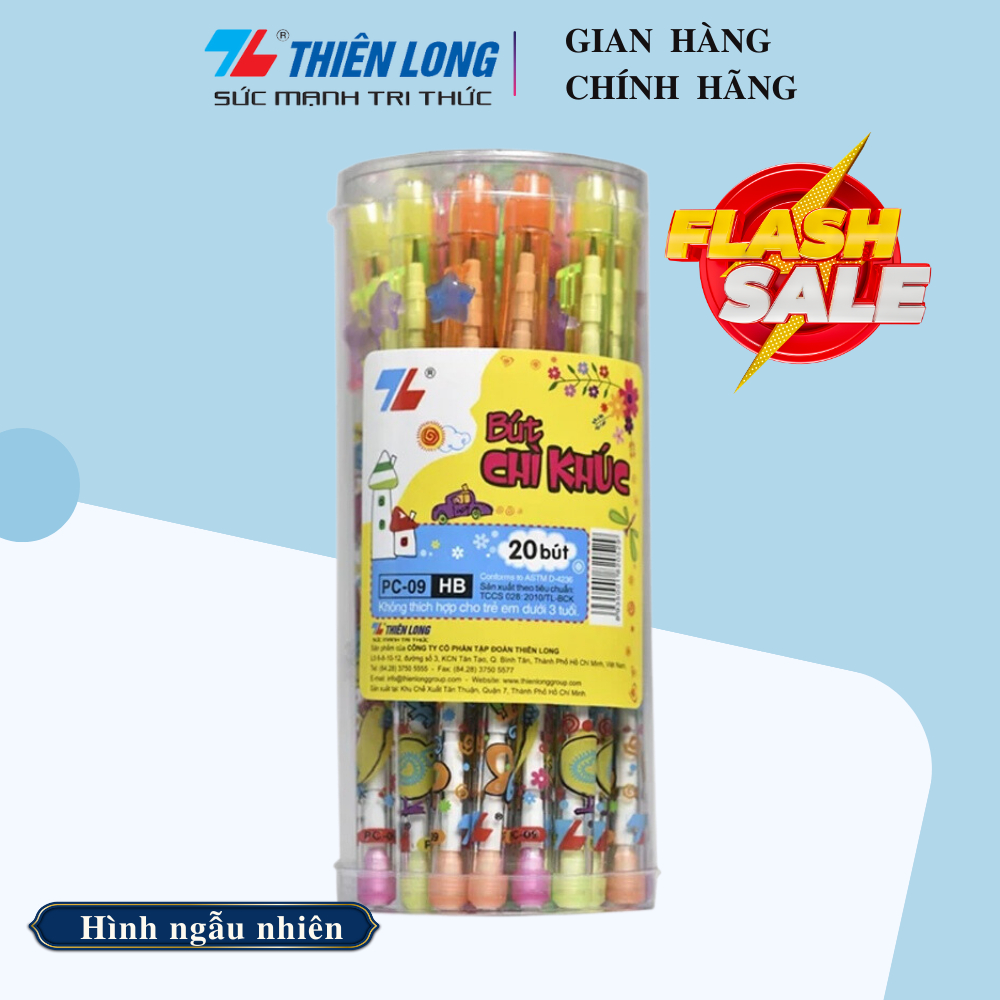 Combo 20 bút chì khúc thiên long pc-09 - bút chì đốt cho bé