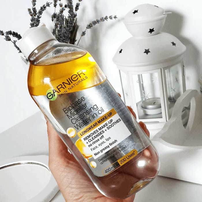 Tẩy trang Garnier Micellar - Vàng (Pháp) 400ml