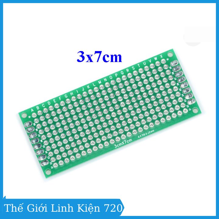 Phíp đồng đục lỗ 2 mặt pcb xanh tốt dày 1.6mm