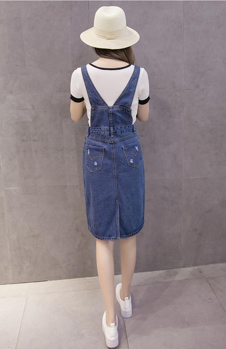 [HCM]Chân Váy Yếm Jean Nữ Duyên Dáng