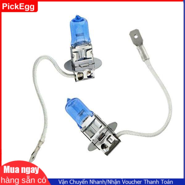 2pcs H3 100W 12V 6000K Car Xenon Gas Halogen Headlight White Light Lamp Bulbs