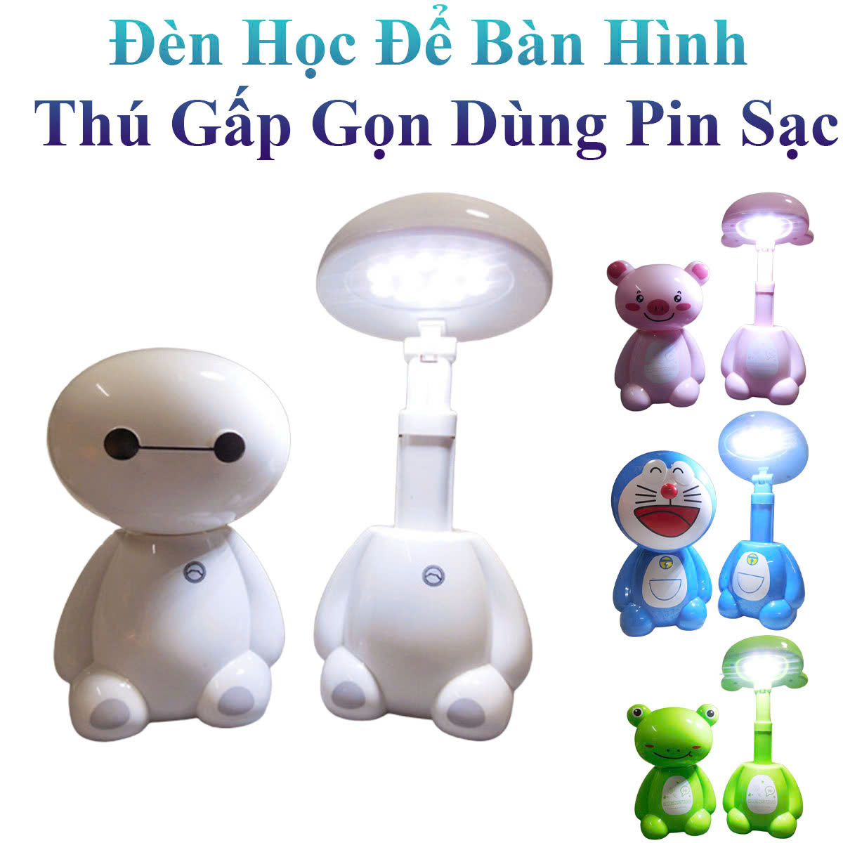 Đèn Học Để Bàn Hình Thú Ánh Sáng Trắng Cao Cấp