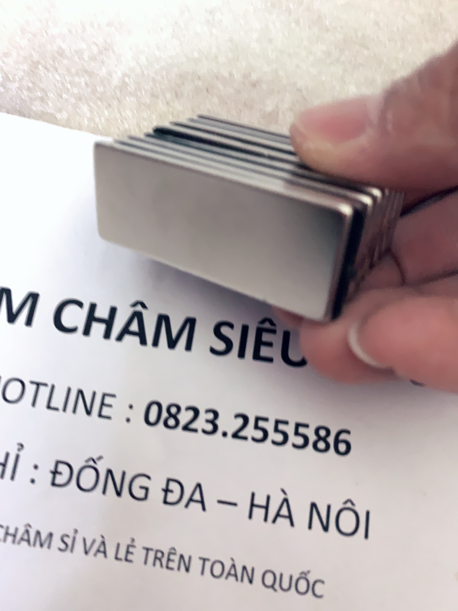 Nam châm chữ nhật 50x20x3mm (SIÊU TỐT HÚT KHỎE)