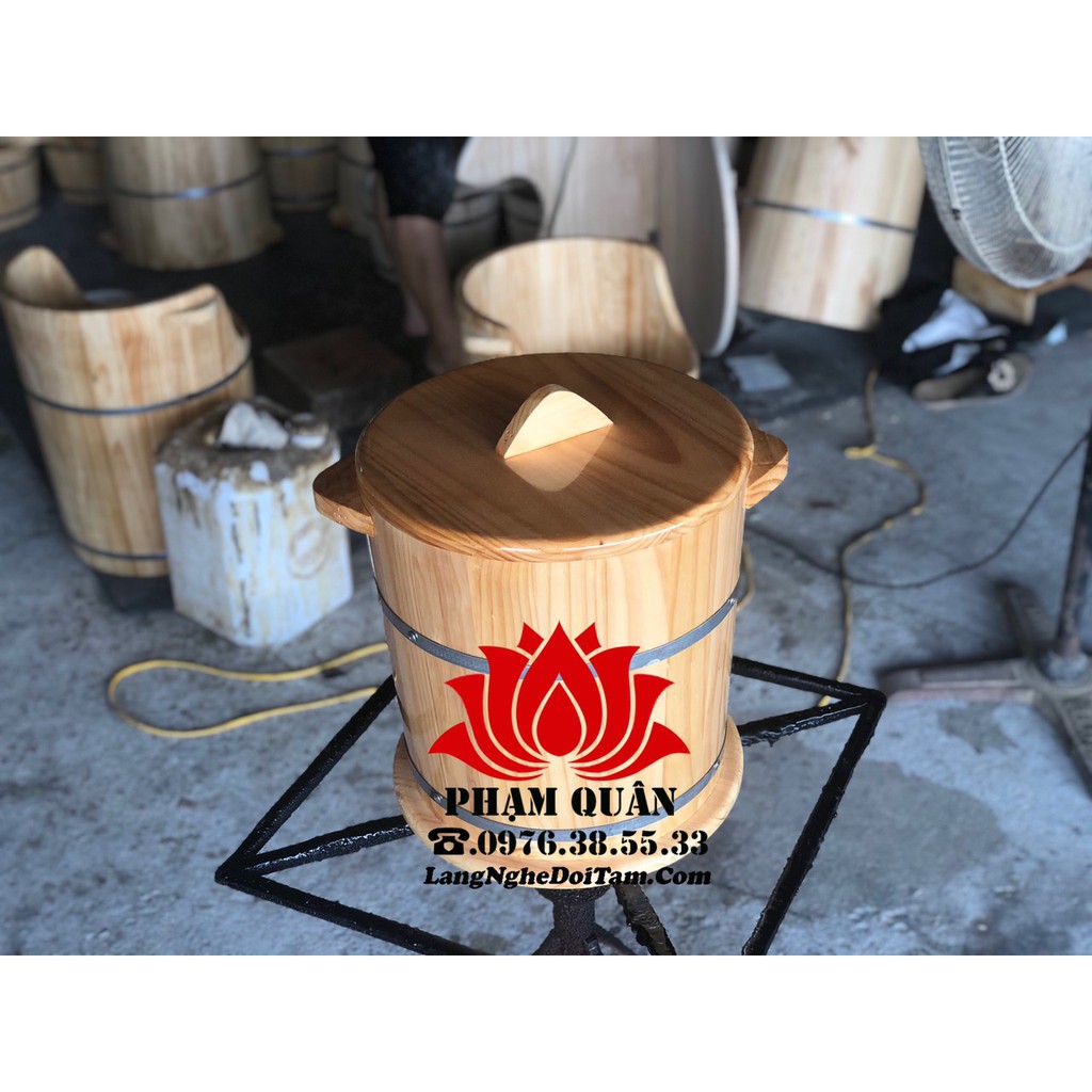 Thùng Đựng Gạo Bằng Gỗ 15Kg