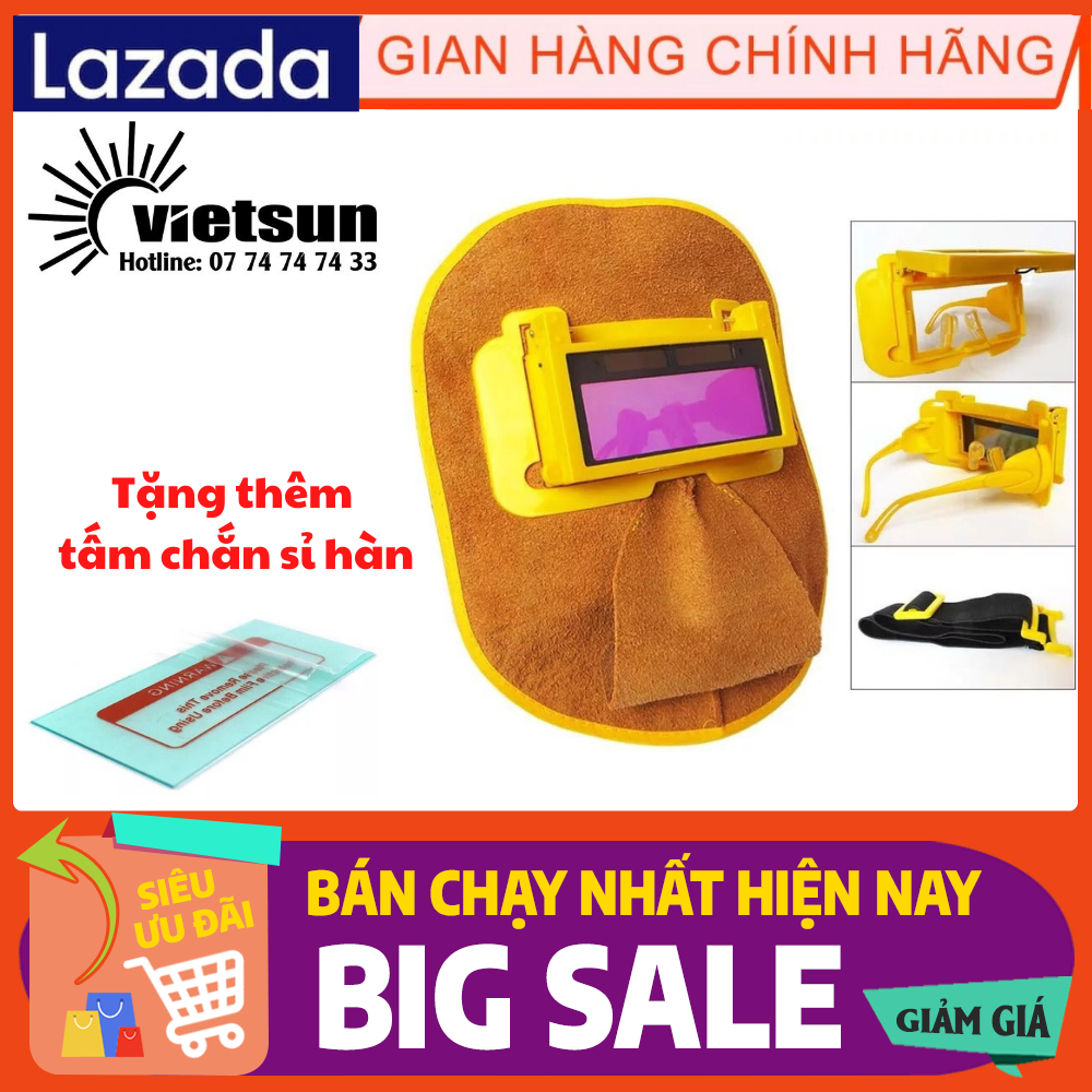 mặt nạ hàn điện tử bằng da, mặt nạ hàn, kính hàn,
