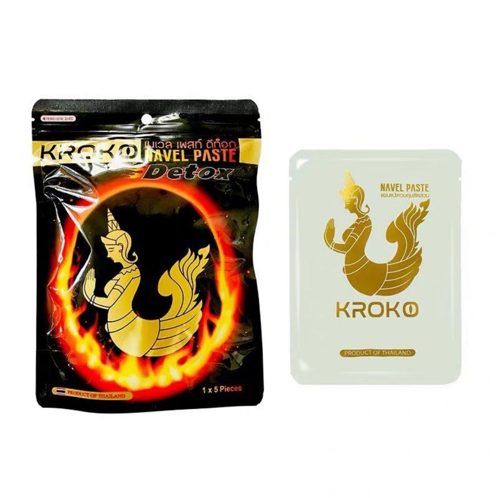 gói 5 Miếng Dán Tan Mỡ Bụng KROKO DETOX Thái Lan