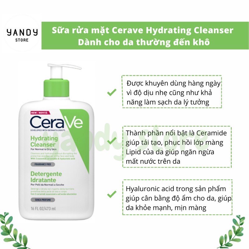 SỮA RỬA MẶT CERAVE FOAMING FACIAL CLEANSER