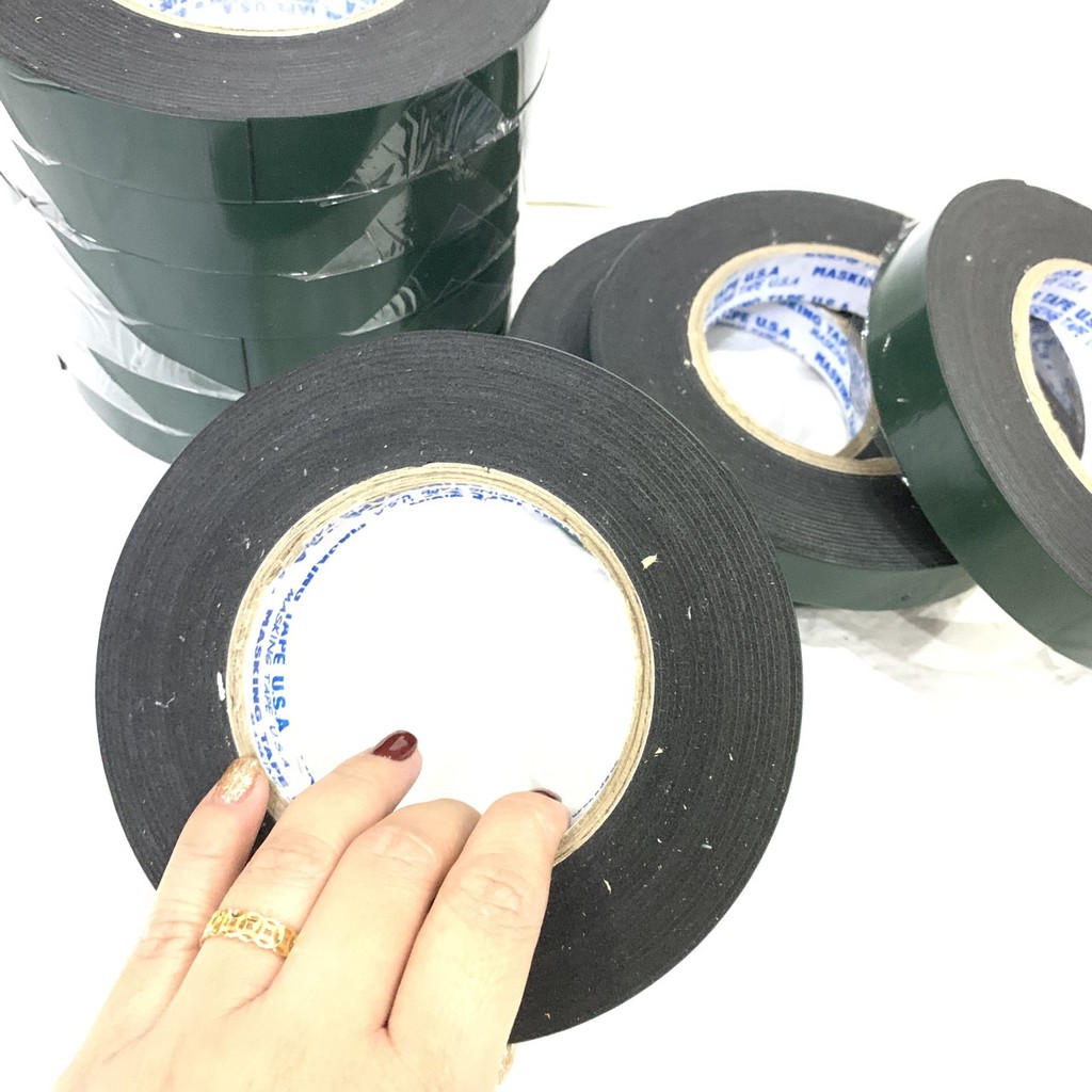BĂNG KEO XỐP ĐEN 2 MẶT 1F6 (CUỘN)