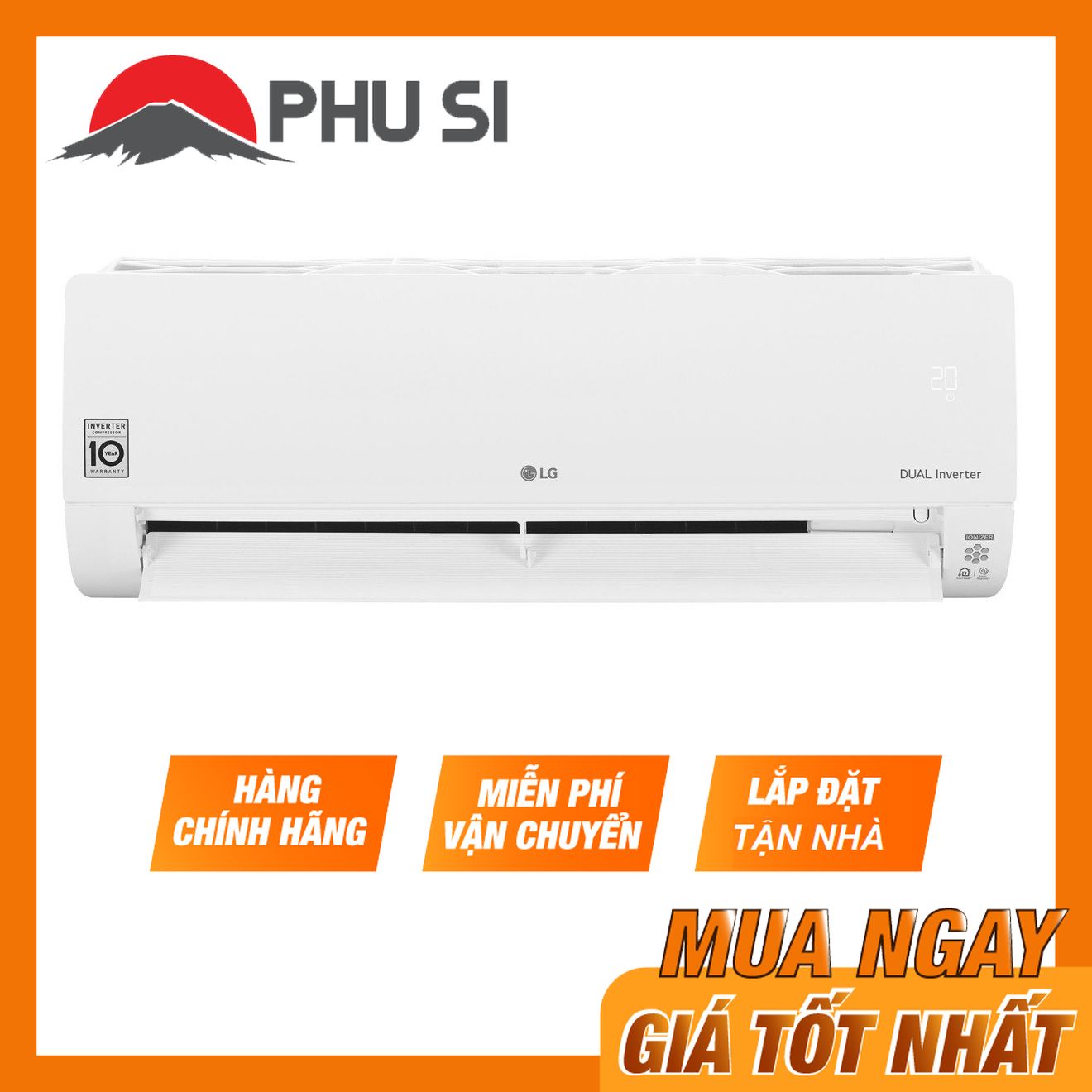 ✅[Trả góp 0%]Máy Lạnh Inverter LG V13APH (1.5HP) - Hàng Chính Hãng