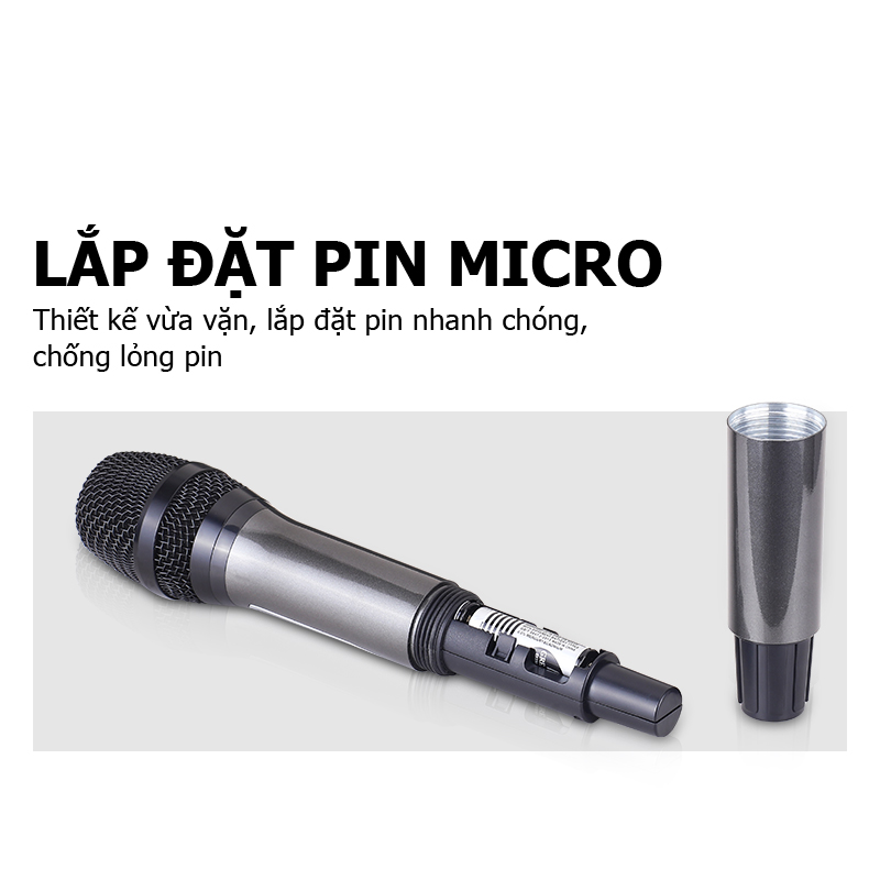 VM300 microphone wireless,micro không dây cao cấp,micro hát karaoke không dây,Chống Nhiễu Sóng,Chống Hú Rít Cực Tốt,Âm Thanh Trung Thực Mượt Mà