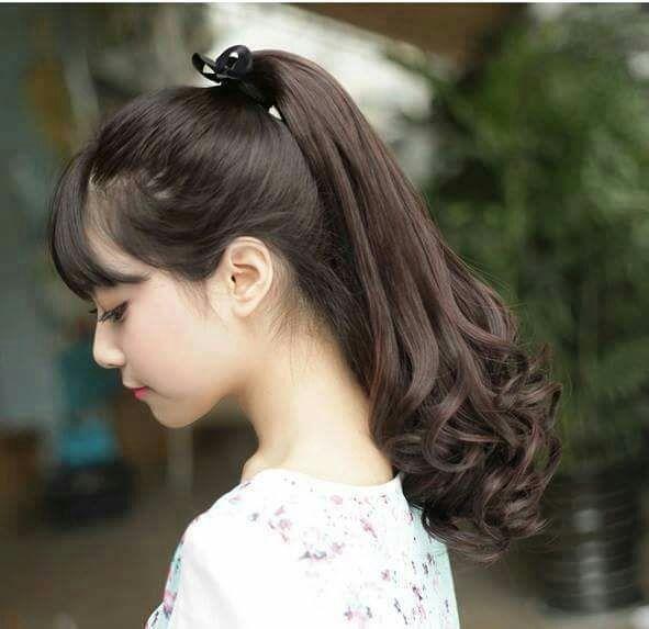 [HCM]Tóc Cột Xoắn Đuôi Cao Cấp Màu Đen Tự Nhiên