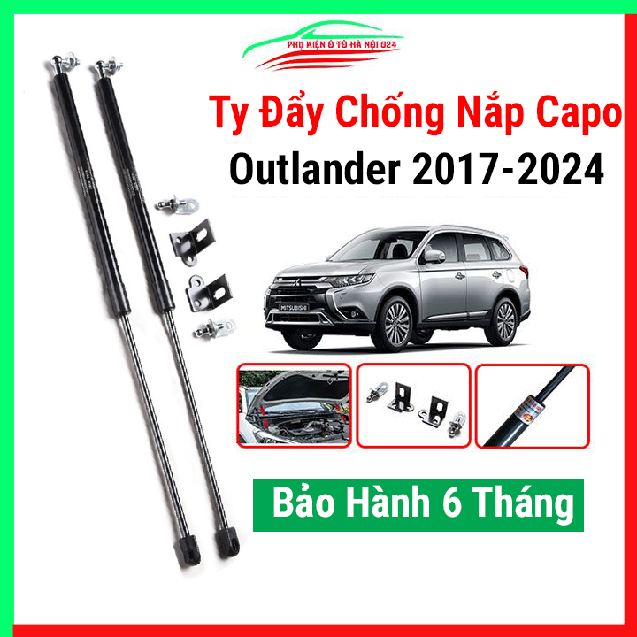 Bộ 2 ty thủy lực chống nắp capo Outlander 2017-2024, ben hơi đẩy capo ô tô có kèm phụ kiện