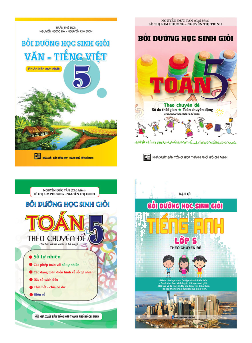 Combo Bồi Dưỡng Học Sinh Giỏi Toán - Văn - Anh Cho Học Sinh Lớp 5