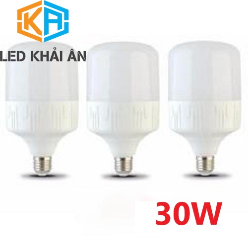 Sỉ-Bộ 3 bóng đèn led 30W tiết kiệm điện. Bảo hành: 12 Tháng Lỗi đổi mới Tiết kiệm điện hơn so với các loại bóng compact