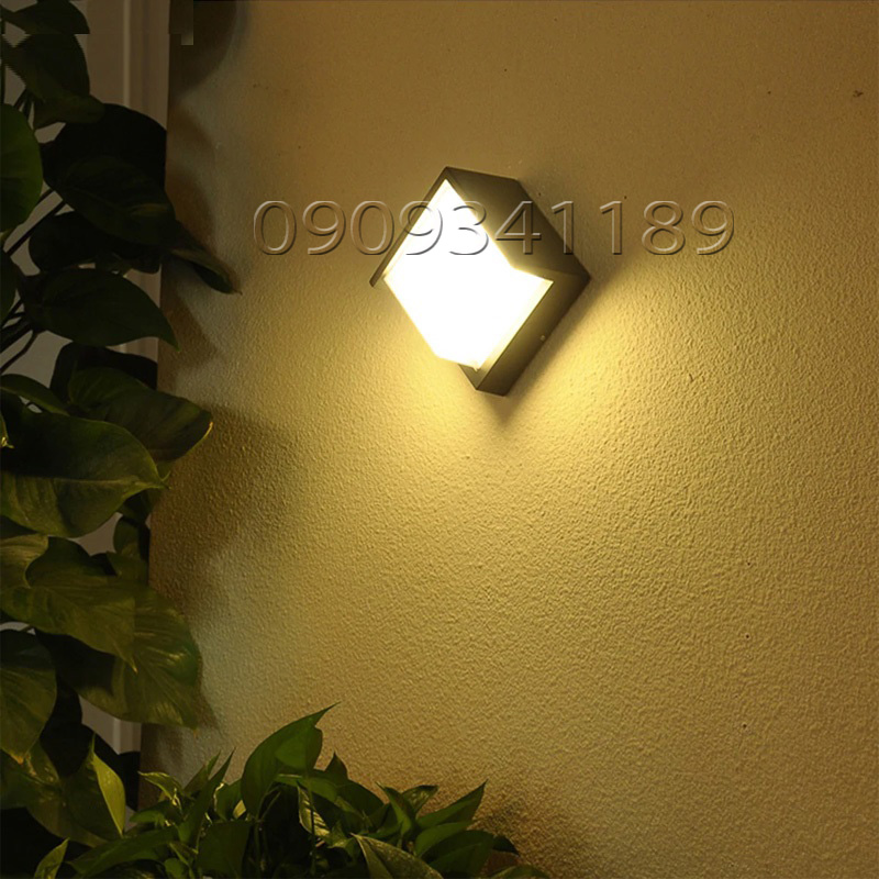 [HCM]Đèn Led treo tường gắn tường ngoài trời trong nhà Led 10W 3500K