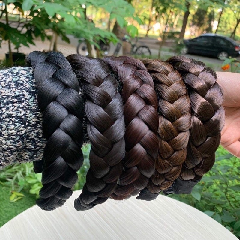 【HOT SALE】 cài bờm tóc giả tết rít bính to ao cấp