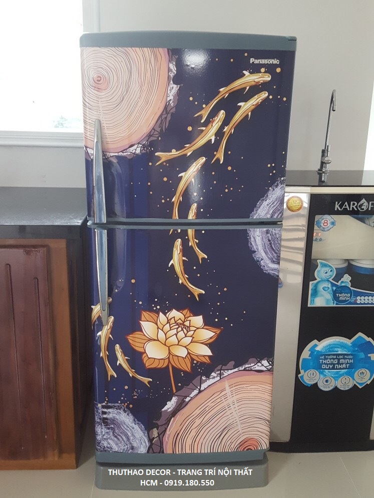 [HCM]Decal Dán Tủ Lạnh CÁ CHÉP VÀNG - THUTHAODECOR