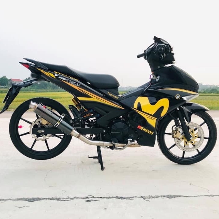 Tem rời exciter 150 movistar vàng dán xe đen