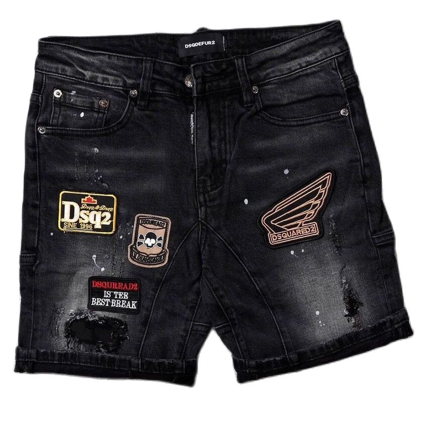[FREESHIP + ẢNH THẬT + VIDEO] Quần short jean nam phong cách rách sướt nhẹ và chấm sơn đẹp thêu logo DSQ thời trang cao cấp hàng chuẩn shop