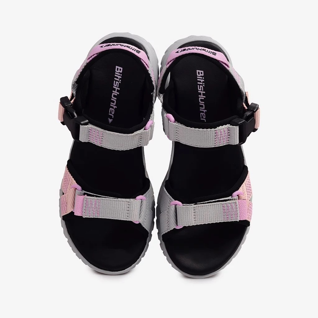 [SIÊU SALE 50%] GIÀY SANDAL QUAI HẬU CAO CẤP NỮ BITI'S HUNTER DEWH00800 (ĐEN + XÁM) - BITIS