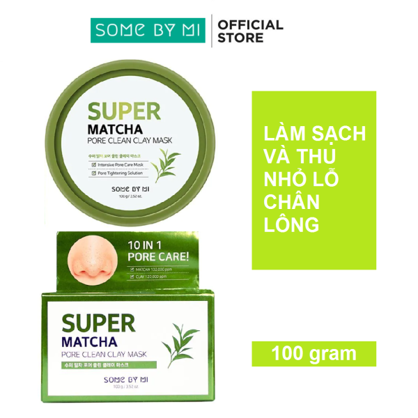 [HÀNG CÔNG TY] Mặt nạ dưỡng da ngừa mụn Some By Mi Super Matcha Pore Clean Clay Mask 100g nhập khẩu