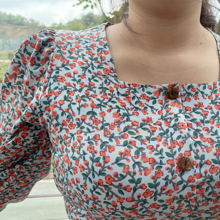 Đầm hoa Bigsize dài tay dáng dài ChubbyBigsize