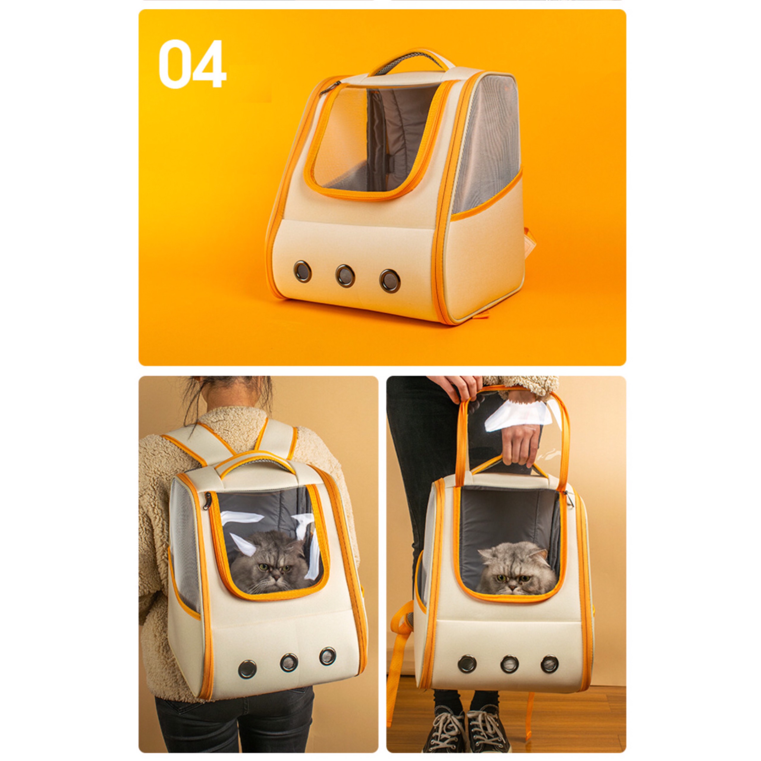 Balo Cationic cho chó mèo gấp gọn size lớn - 4pets official