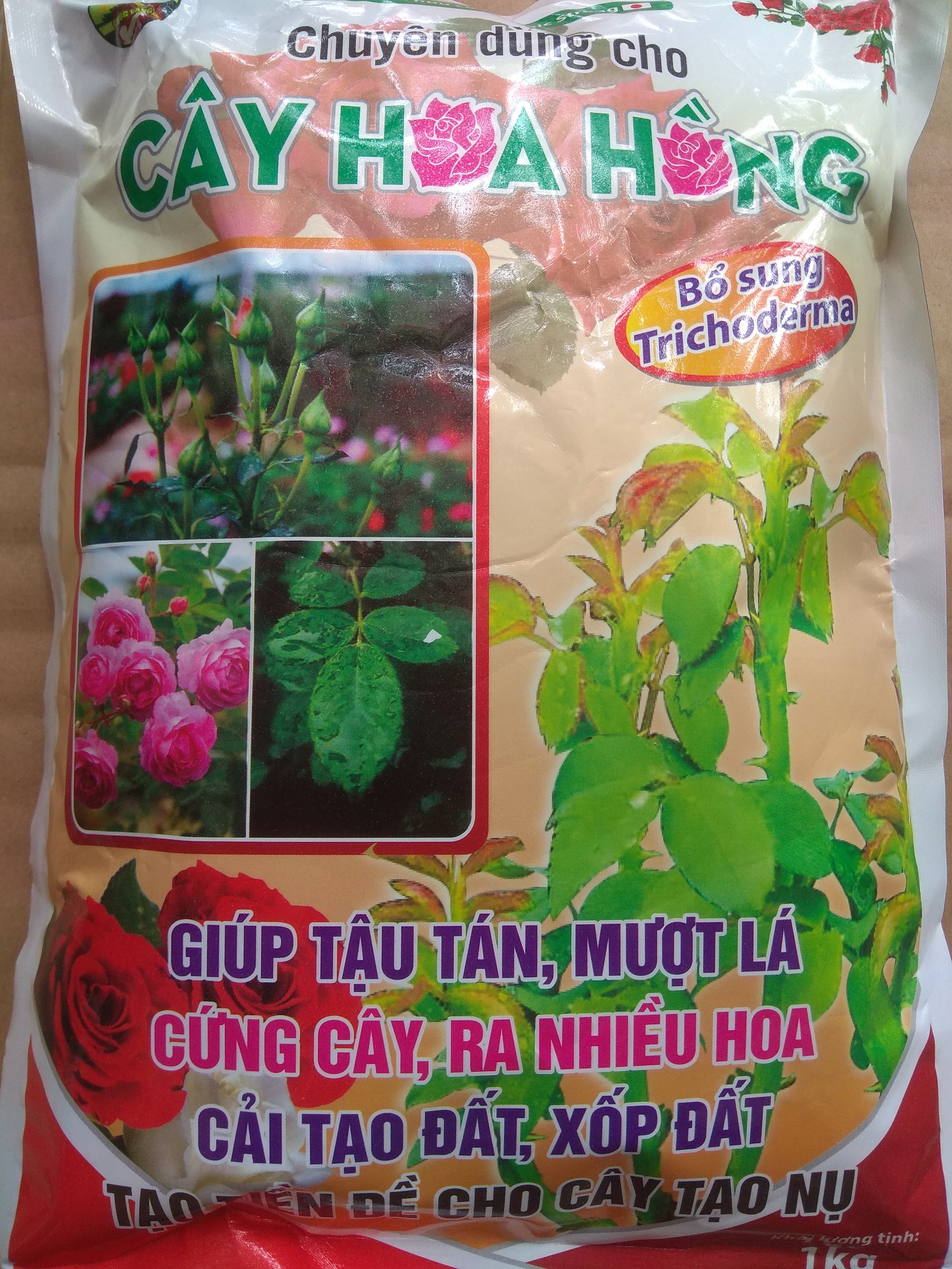 Phân bón hữu cơ chuyên dùng cho hoa hồng - gói 1 kg
