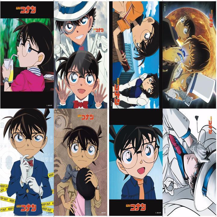 Poster Conan 8 tấm A3 tranh treo album ảnh in hình anime chibi đẹp