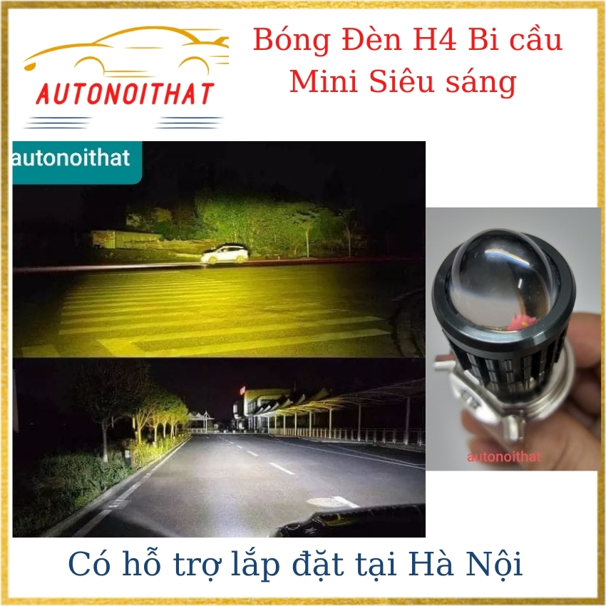 Bóng đèn ô tô xe máy bóng đèn siêu sáng bóng đèn siêu sáng 12v bóng đèn h4 bi cầu mini xe máy ô tô, ánh sáng vàng trắng autonoithat.