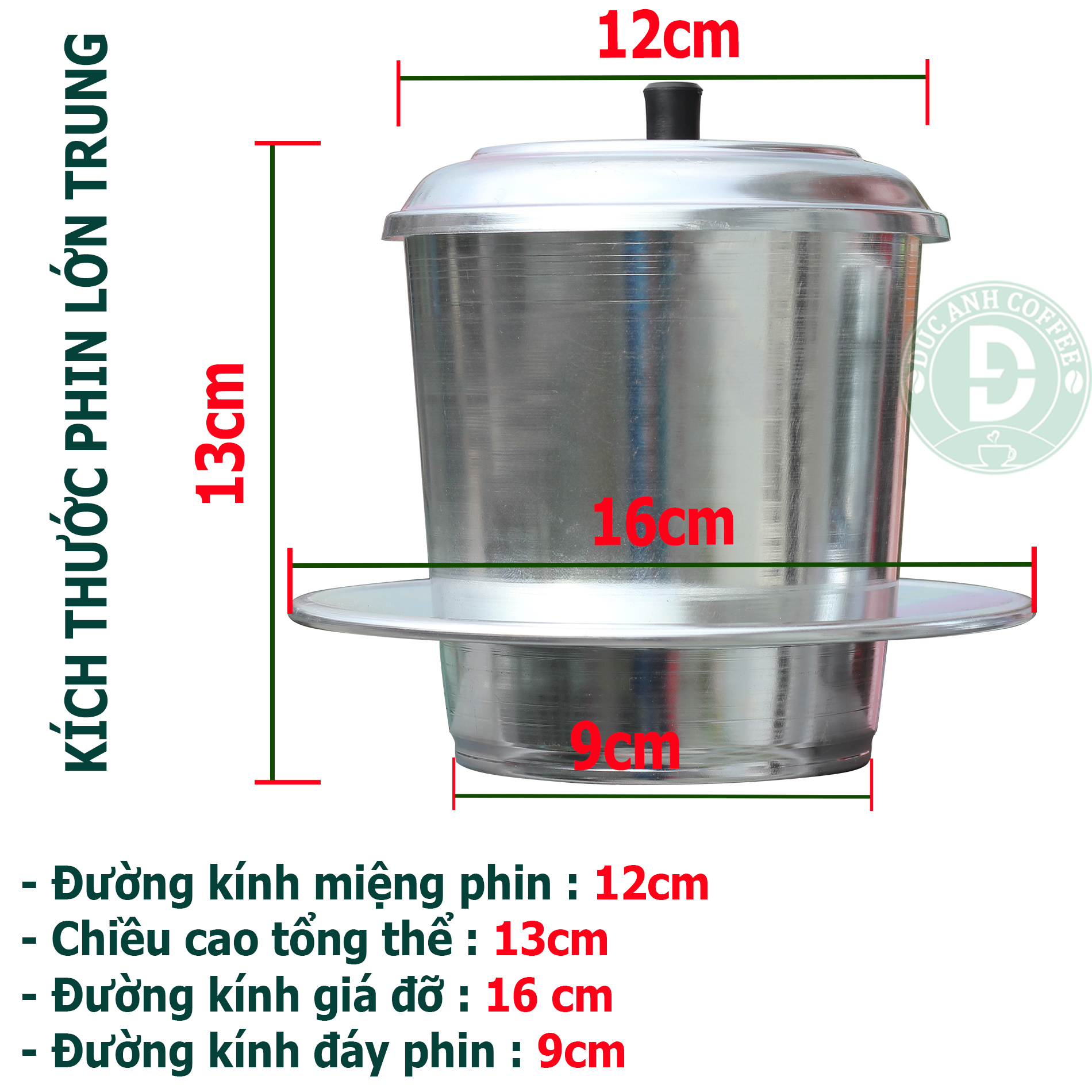 phin pha cà phê cho quán - phin lớn 250ml pha cho 5-6 người uống