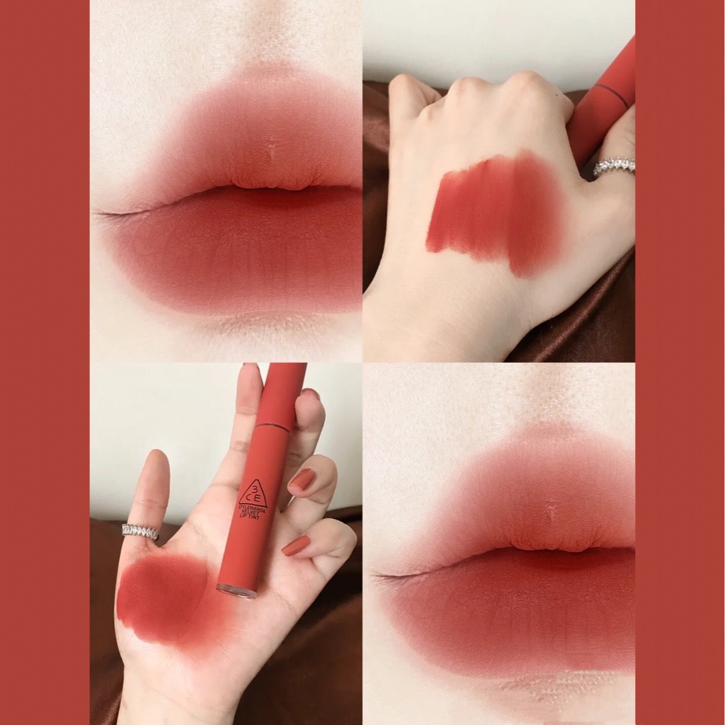Son kem lì 3CE mềm môi tôn da Velvet Lip Tint BITTER HOUR 3CE006