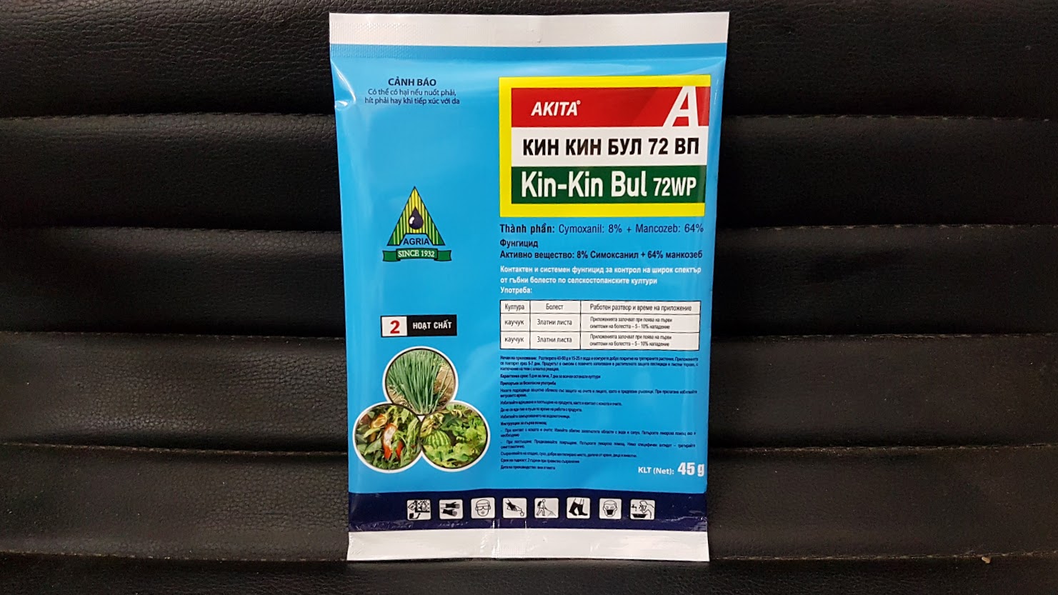 Kin kin bul 72wp trừ nấm bệnh hỗn hợp cho cây trồng và hoa lan gói 45gr