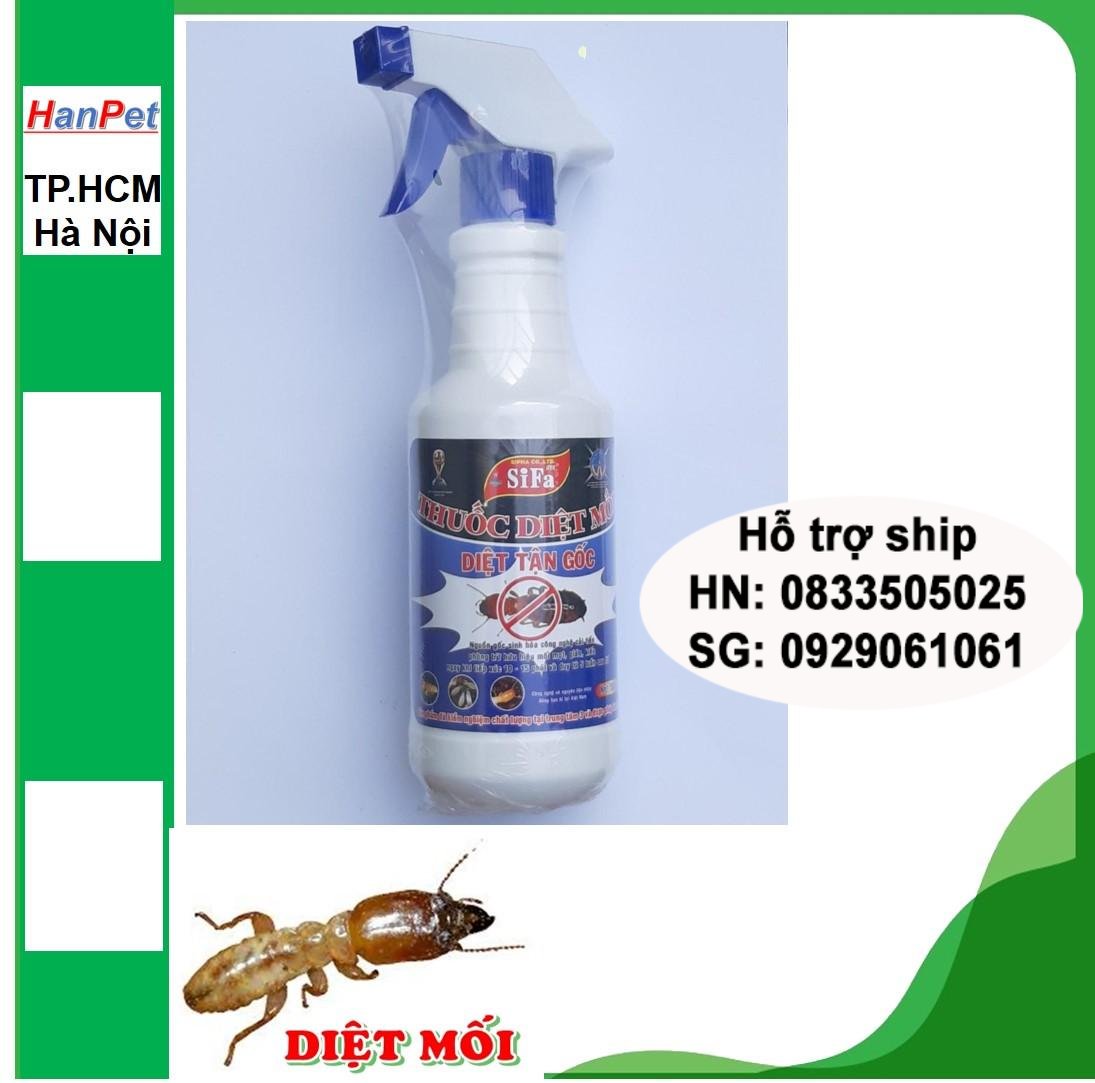 Hanpet - SIFA - Thuốc diệt mối dạng xịt tiện dụng chai lớn 500gr diệt mối và mọt gỗ an toàn và hiệu quả