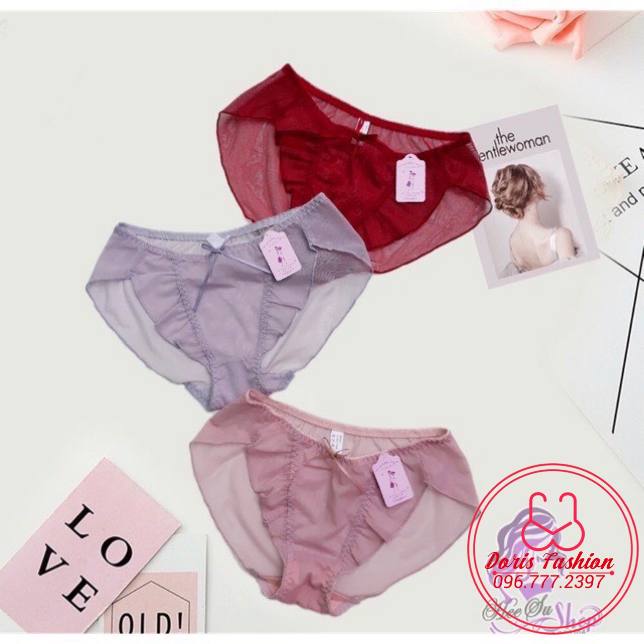 Quần lót nữ voan lụa cao cấp co giãn - Doris.fashion