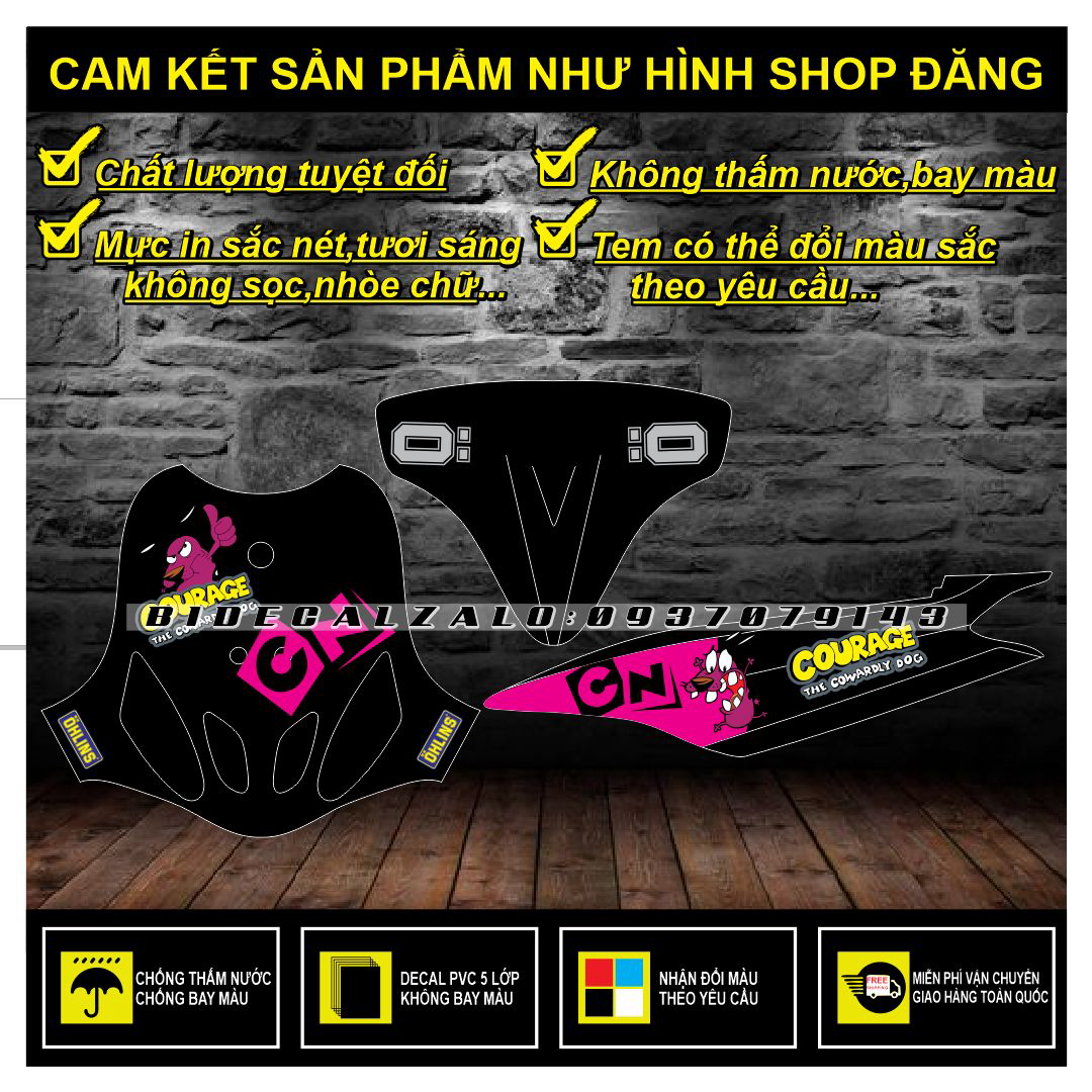 Hcm-bidecal- tem rời mio đời đầu mẫu chó nhút nhát hồng đen