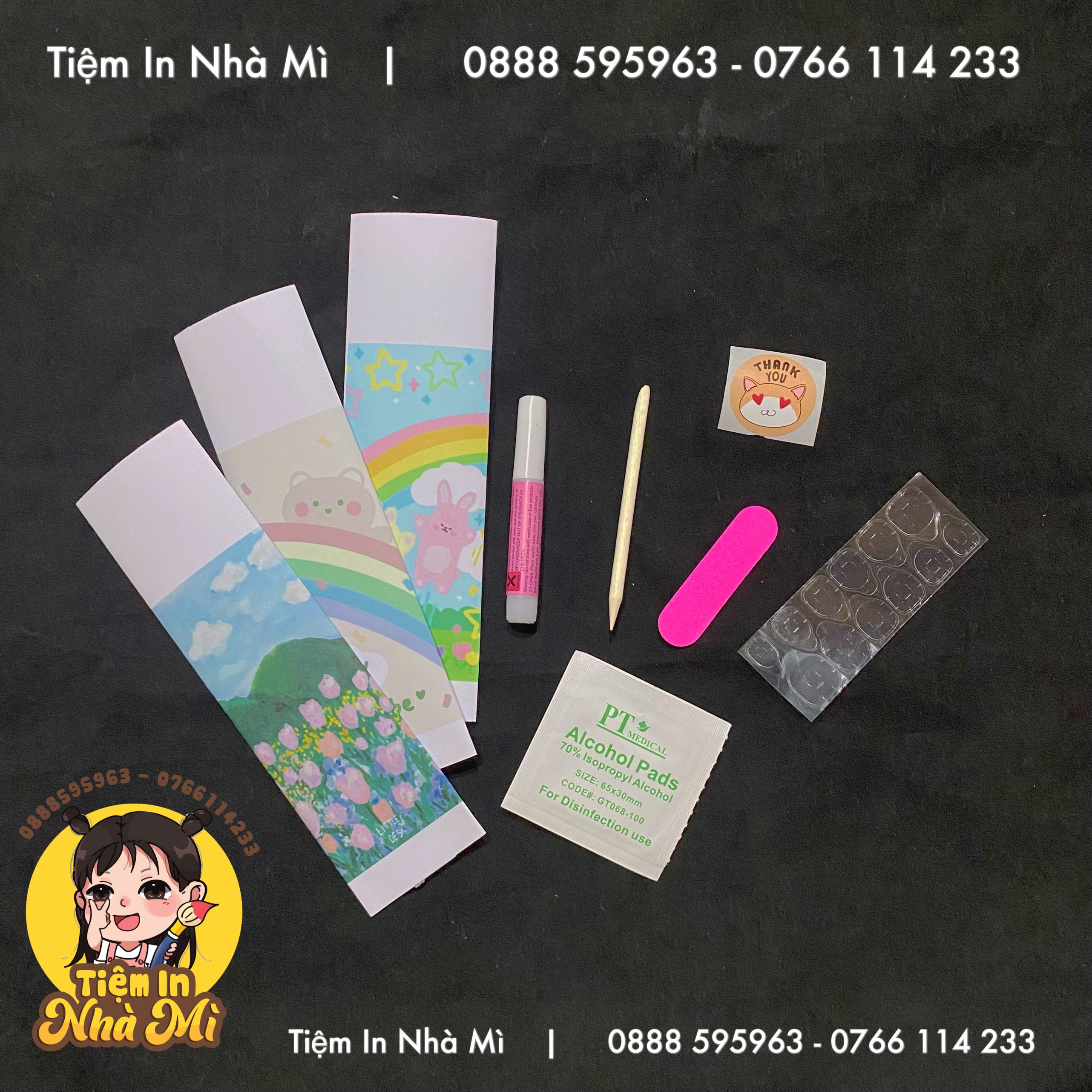 Set keo, dũa, que gỗ dùng trong nailbox