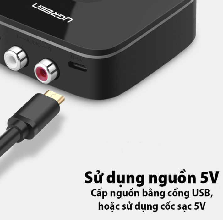 THIẾT BỊ NHẬN BLUETOOTH 5.0 CHO LOA VÀ AMPLI UGREEN 30445