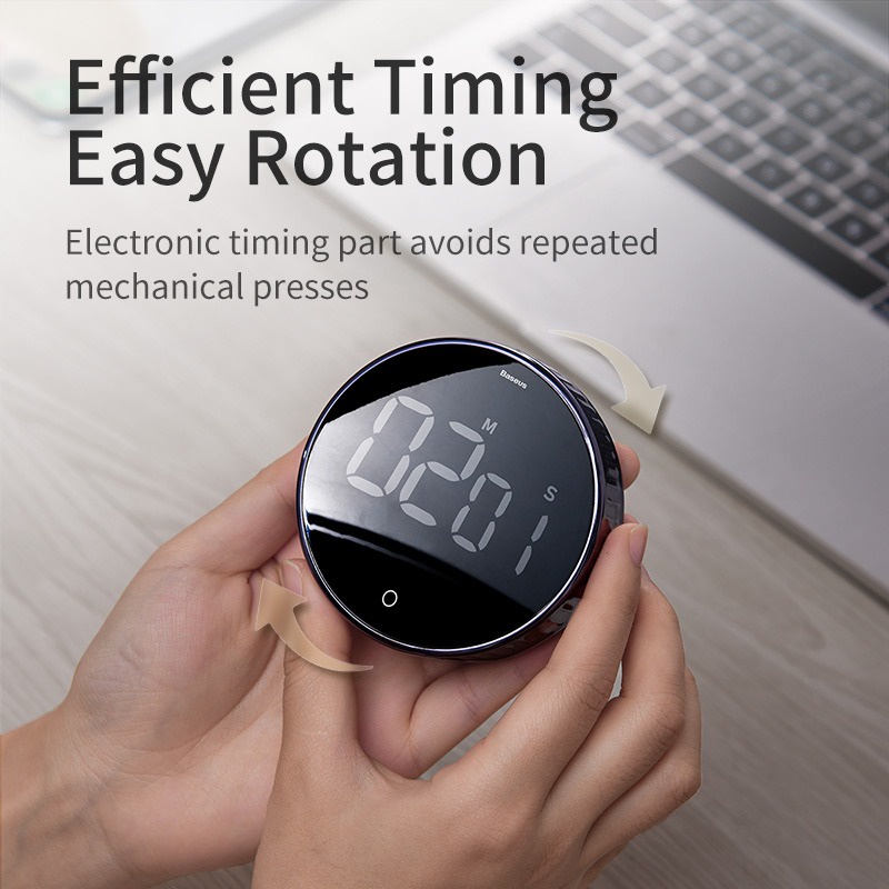 Đồng hồ hẹn giờ đếm ngược Baseus Heyo Rotation LED Countdown Timer